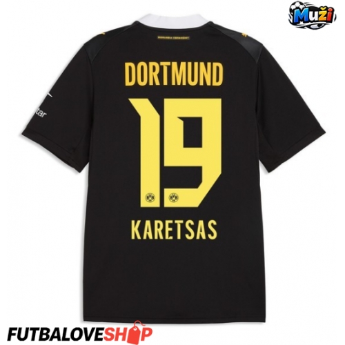 Dres Borussia Dortmund Konstantinos Karetsas #19 Preč 2026-27 Krátky Rukáv